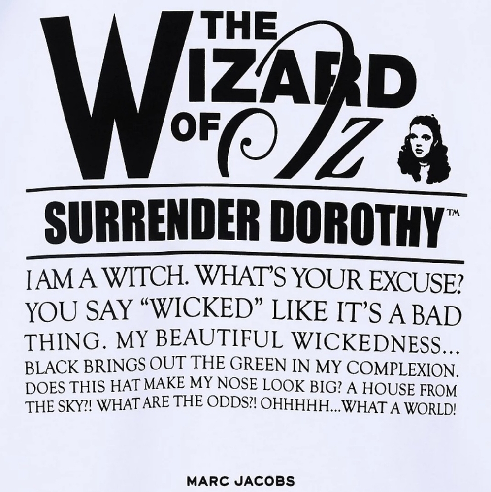 🧙‍♀️HOST PICK🧙‍♀️New Marc Jacobs The Wizard Of Oz Slim Tee, size L - Picture 3 of 10